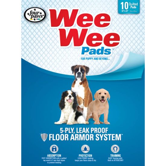 Picture of Four Paws Wee-Wee Pads 10 pack White 22" x 23" x 0.1"