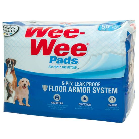 Picture of Four Paws Wee-Wee Pads 50 pack White 22" x 23" x 0.1"