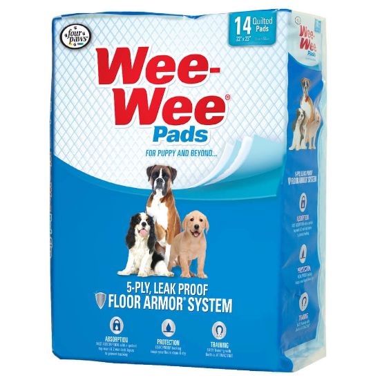 Picture of Four Paws Wee-Wee Pads 14 pack White 22" x 23" x 0.1"