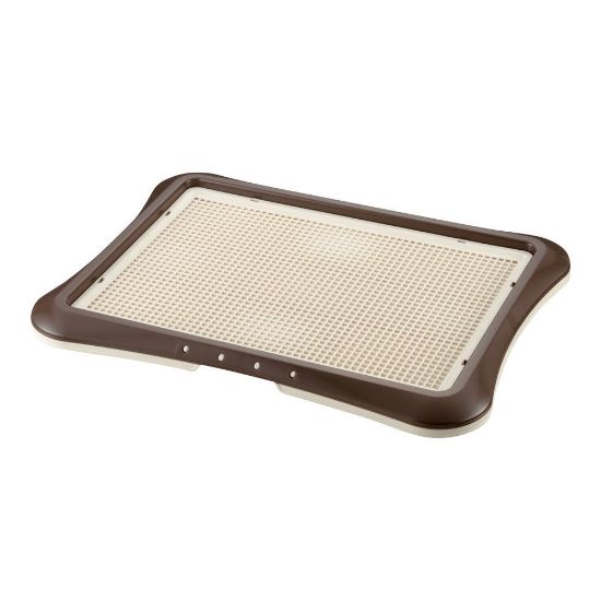 Picture of Richell Paw Trax Mesh Training Tray Brown 25.2" x 18.9" x 1.6"