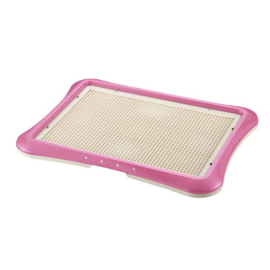 Picture of Richell Paw Trax Mesh Training Tray Pink 25.2" x 18.9" x 1.6"