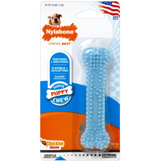 Picture of Nylabone Puppy Dental Chew Toy Petite Blue
