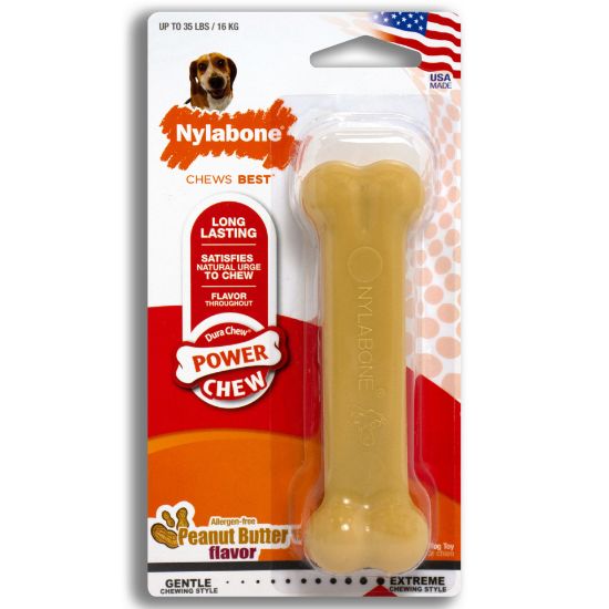 Picture of Nylabone Power Chew Peanut Butter Dog Chew Toy Wolf