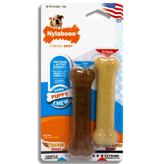 Picture of Nylabone Puppy Chew Twin Pack Petite