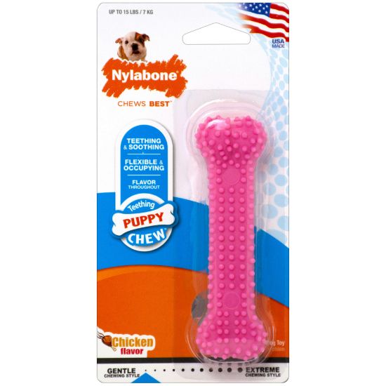 Picture of Nylabone Puppy Dental Chew Toy Petite Pink