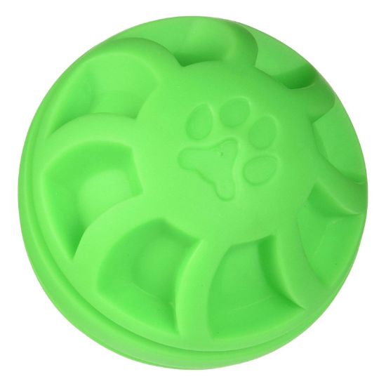 Picture of Hueter Toledo Soft Flex Swirel Ball Dog Toy Green 4" x 4" x 4"