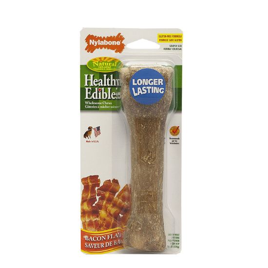 Picture of Nylabone Healthy Edible Souper Bone Bacon Extra Large Brown