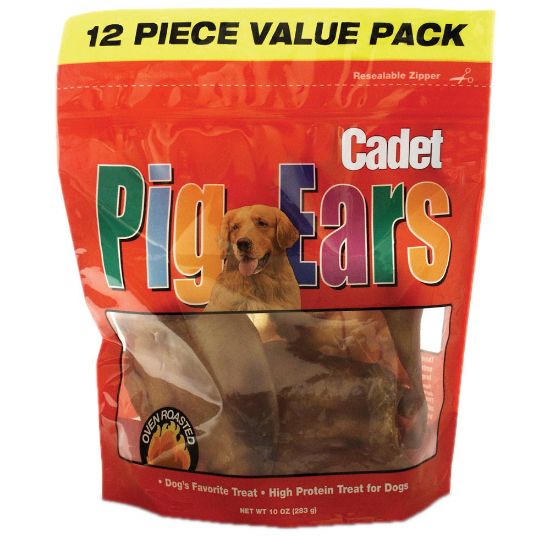 Picture of Cadet Natural Pig Ears 12 pack