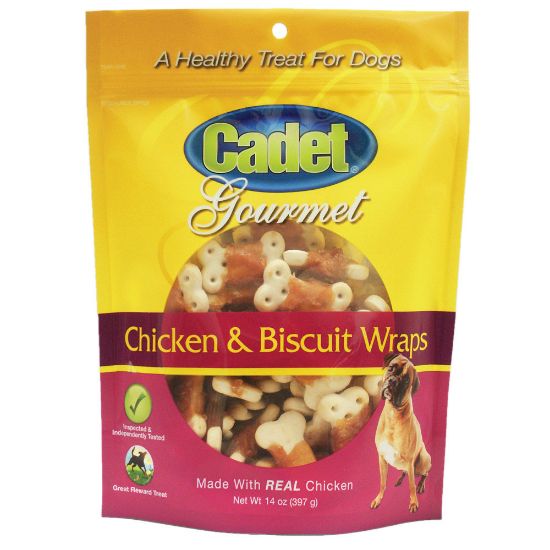 Picture of Cadet Premium Gourmet Chicken with Biscuit Wraps Treats 14 ounces