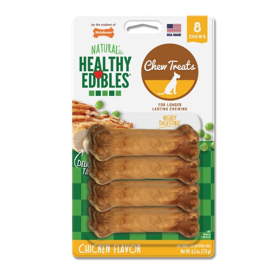 Picture of Nylabone Healthy Edibles Longer Lasting Chicken Treats Petite 8 count