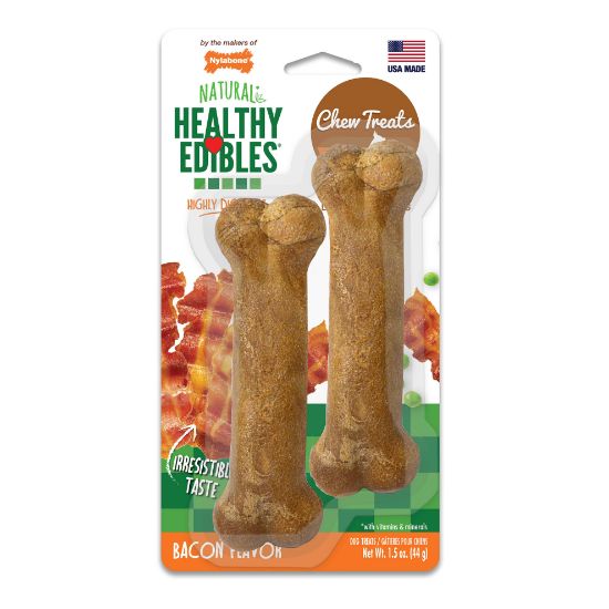 Picture of Nylabone Healthy Edibles Longer Lasting Bacon Treats Petite 2 count