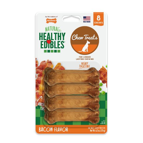 Picture of Nylabone Healthy Edibles Longer Lasting Bacon Treats Petite 8 count