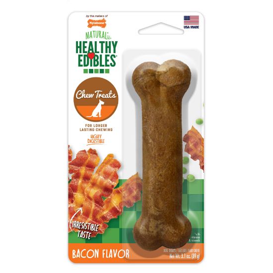 Picture of Nylabone Healthy Edibles Longer Lasting Bacon Treats Wolf 1 count