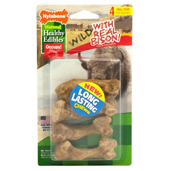 Picture of Nylabone Healthy Edibles Wild Chew Treats Bison Small 4 count