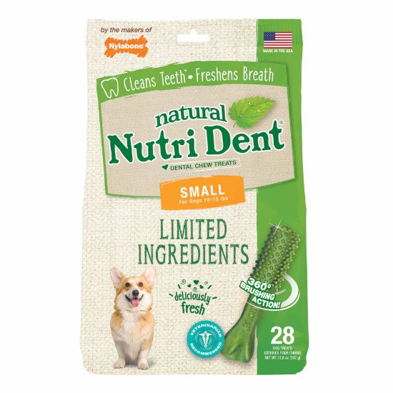 Picture of Nylabone Nutri Dent Limited Ingredient Dental Chews Fresh Breath Small 28 count