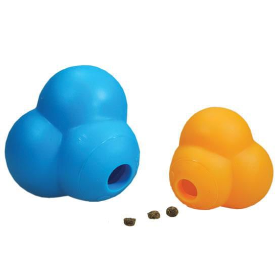 Picture of Our Pets Dog Atomic Treat Ball Blue or Orange 3.75" x 3.75" x 3.75"