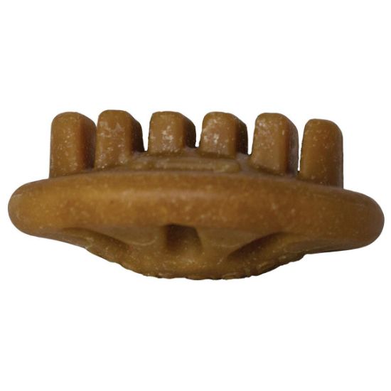 Picture of Starmark Dog Everlasting Treat with Dental Ridges Chicken Small Brown 1.5" x 1.5" x 0.5"