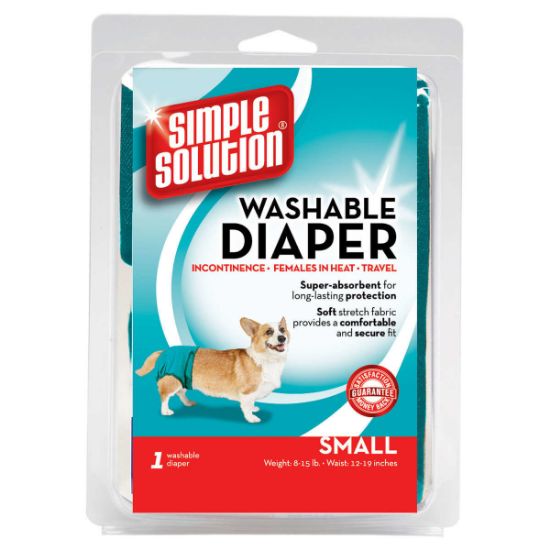 Picture of Simple Solution Washable Dog Diaper Small Teal