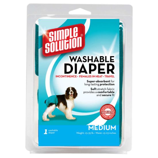 Picture of Simple Solution Washable Dog Diaper Medium Teal