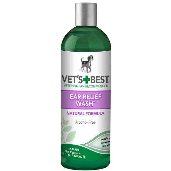 Picture of Vet's Best Dog Ear Relief Wash 16oz Green 2.5" x 2.5" x 8.5"
