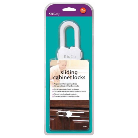 Picture of Kidco Sliding Cabinet and Drawer Lock 2 pack White