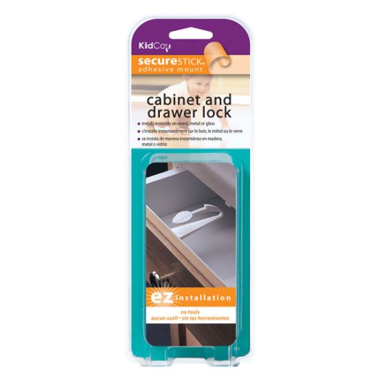 Picture of Kidco Adhesive Mount Cabinet and Drawer Lock 1 pack White