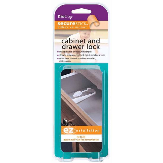Picture of Kidco Adhesive Mount Cabinet and Drawer Lock 3 pack White