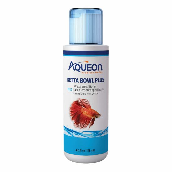 Picture of Aqueon Betta Bowl Plus Water Conditioner 4 ounces 1.7" x 1.7" x 5.4"