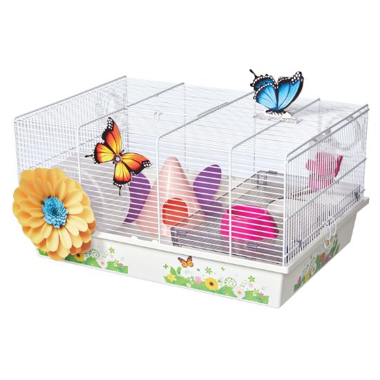 Picture of Midwest Critterville Butterfly Hamster Home Clear, White 19.5" x 13.8" x 9.8"