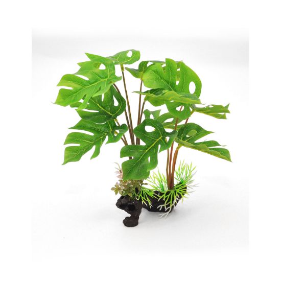 Picture of BioBubble Decorative Split Leaf Green 6" x 3" x 12"