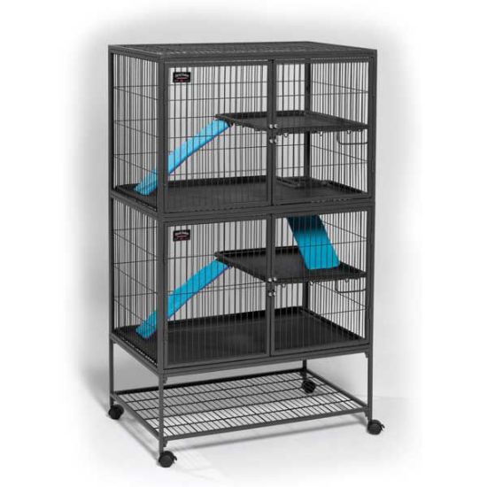 Picture of Midwest Ferret Nation Double Unit Cage Gray 36" x 25" x 62.5"