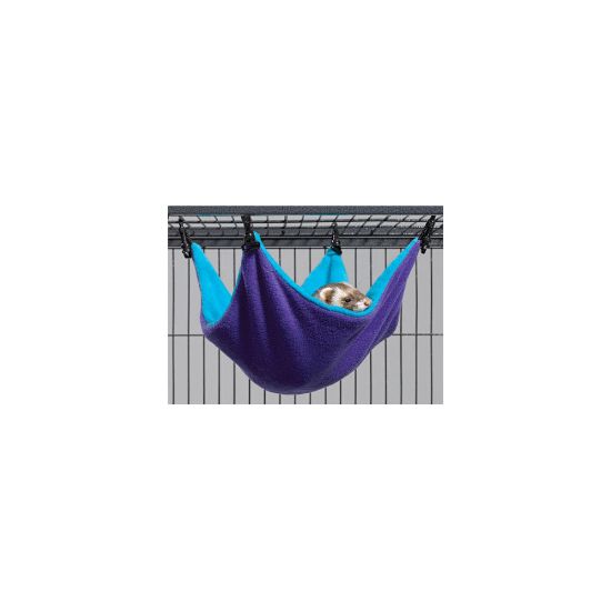Picture of Midwest Ferret Nation Hammock Hideaway Small Teal / Purple 14" x 12" x 6.5"