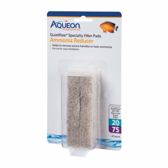 Picture of Aqueon Replacement Ammonia Reducer Filter Pads Size 20/75 4 pack