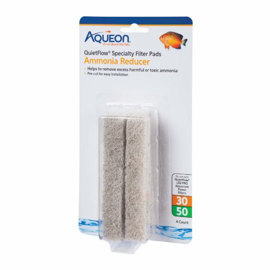 Picture of Aqueon Replacement Ammonia Reducer Filter Pads Size 30/50 4 pack