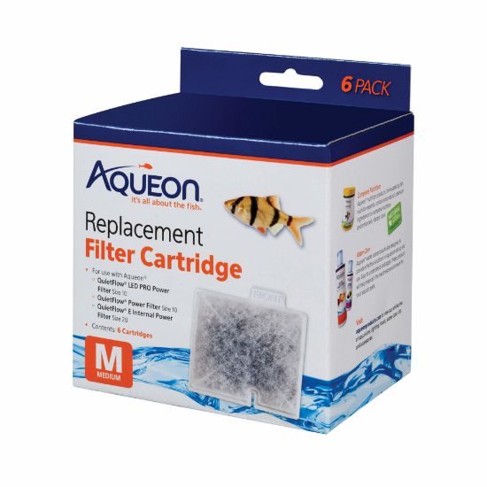 Picture of Aqueon Replacement Filter Cartridges 6 pack Medium 4.9" x 2" x 5.7"