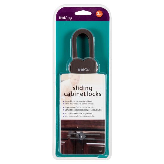 Picture of Kidco Sliding Cabinet Locks 2 pack Brown