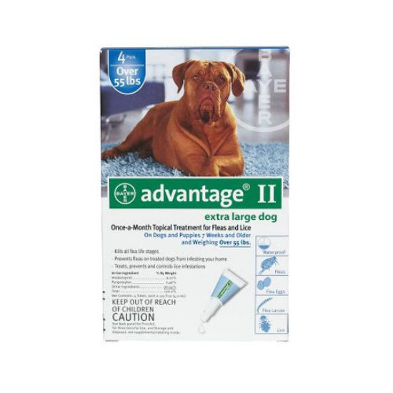 Picture of Advantage Flea Control for Dogs And Puppies Over 55 lbs 4 Month Supply