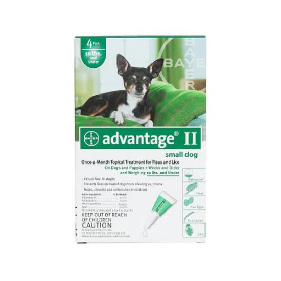 Picture of Advantage Flea Control for Dogs and Puppies Under 10 lbs 4 Month Supply