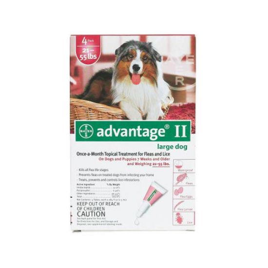 Picture of Advantage Flea Control for Dogs and Puppies 21-55 lbs 4 Month Supply